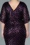Long Dark Purple Plus Size Evening Dress ABU2309