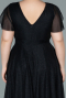 Long Black Plus Size Evening Dress ABU2310