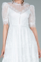 Midi White Dantelle Night Dress ABK1388