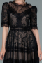 Midi Black Dantelle Night Dress ABK1388