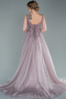 Long Rose Colored Haute Couture ABU2377