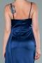 Long Navy Blue Satin Evening Dress ABU2477