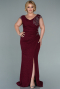 Long Burgundy Plus Size Evening Dress ABU2438