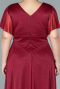 Burgundy Long Plus Size Evening Dress ABU2498