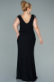 Long Black Plus Size Evening Dress ABU2438