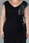 Long Black Plus Size Evening Dress ABU2438