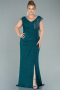 Long Emerald Green Plus Size Evening Dress ABU2438