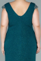 Long Emerald Green Plus Size Evening Dress ABU2438