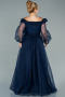 Navy Blue Long Oversized Evening Dress ABU1535