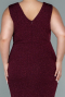 Midi Burgundy Plus Size Evening Dress ABK1492