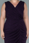 Midi Dark Purple Plus Size Evening Dress ABK1492