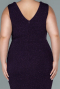 Midi Dark Purple Plus Size Evening Dress ABK1492