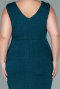 Midi Emerald Green Plus Size Evening Dress ABK1492