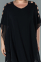 Black Chiffon Plus Size Evening Dress ABT080