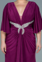 Long Plum Satin Plus Size Evening Dress ABU2646