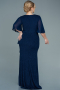 Long Navy Blue Plus Size Evening Dress ABU2651