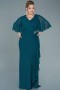 Long Emerald Green Plus Size Evening Dress ABU2651