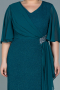 Long Emerald Green Plus Size Evening Dress ABU2651