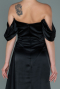 Long Black Satin Evening Dress ABU2661
