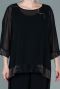 Long Black Chiffon Evening Dress ABT083