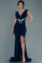 Long Navy Blue Evening Dress ABU2702