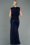 Long Navy Blue Scaly Evening Dress ABU2752
