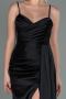 Long Black Satin Mermaid Evening Dress ABU1894