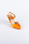 Orange Satin Evening Shoe AB1086
