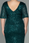 Long Emerald Green Scaly Plus Size Evening Dress ABU2796