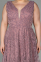 Rose Colored Long Plus Size Evening Dress ABU2537