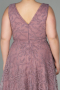 Rose Colored Long Plus Size Evening Dress ABU2537