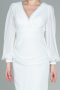 Long White Chiffon Evening Dress ABU2818