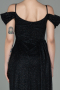 Long Black-Silver Evening Dress ABU2835