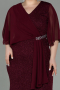 Long Burgundy Plus Size Evening Dress ABU2857