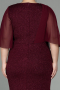 Long Burgundy Plus Size Evening Dress ABU2857