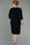Midi Black Plus Size Evening Dress ABK1621