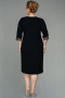 Midi Black Plus Size Evening Dress ABK1622