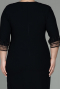 Midi Black Plus Size Evening Dress ABK1622