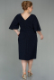 Midi Navy Blue Oversized Evening Dress ABK1625