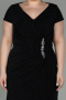Long Black Plus Size Evening Dress ABU2870