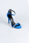 Sax Blue Satin Evening Shoe AB702