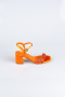 Orange Satin Evening Shoe ABS1104