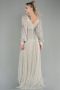 Long Beige Evening Dress ABU2905