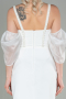 Long White Invitation Dress ABU2911