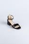 Black Patent Leather-Silvery Kids Shoe SER768