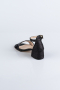 Black Patent Leather-Silvery Kids Shoe SER768