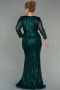 Emerald Green Long Oversized Mermaid Evening Dress ABU1043