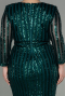 Emerald Green Long Oversized Mermaid Evening Dress ABU1043