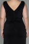 Long Black Plus Size Evening Dress ABU2931