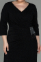 Long Black Plus Size Evening Dress ABU2922